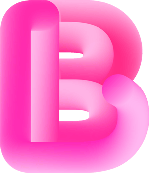 3D Pink Alphabet Letter B png