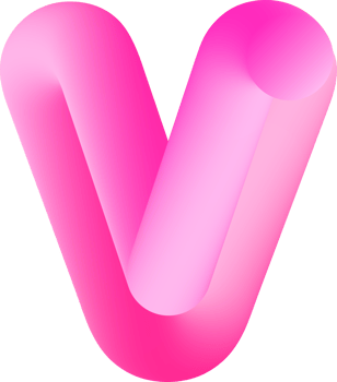 3D Pink Alphabet Letter V png
