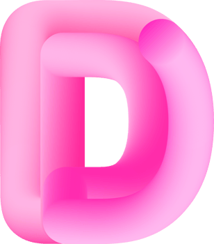 3D Pink Alphabet Letter D png