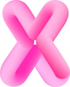 3D Pink Alphabet Letter X png