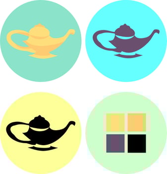 set of icons teapot for your design vector