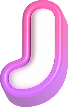 Letter J, Pink Cute 3D Lettering png