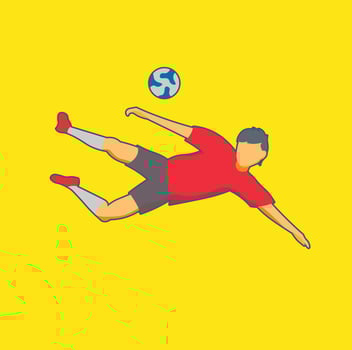 Football Player Flat Illustration vector