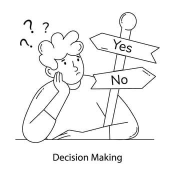 Trendy Decision Making vector