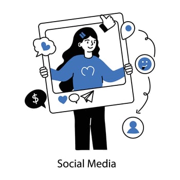 Trendy Social Media vector