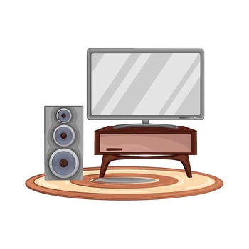 Illustration of television vector