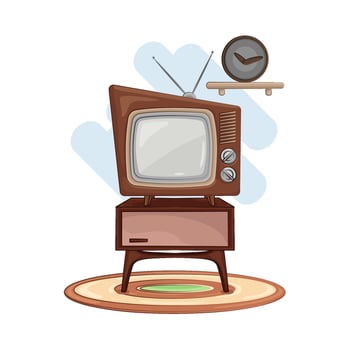 Illustration of old television vector
