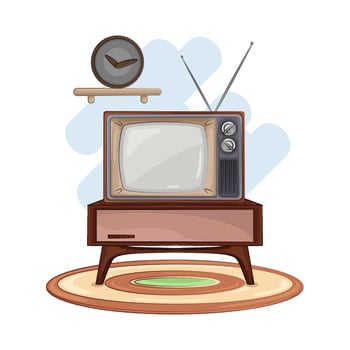 Illustration of old television vector