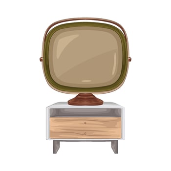 Illustration of old television vector