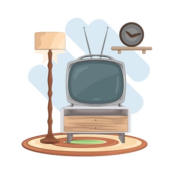 Illustration of old television vector