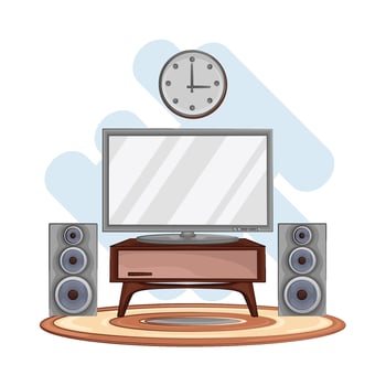 Illustration of television vector