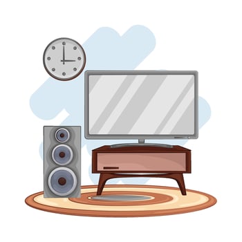 Illustration of television vector