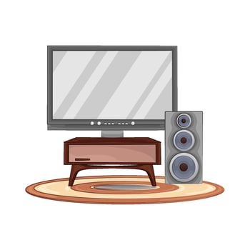 Illustration of television vector