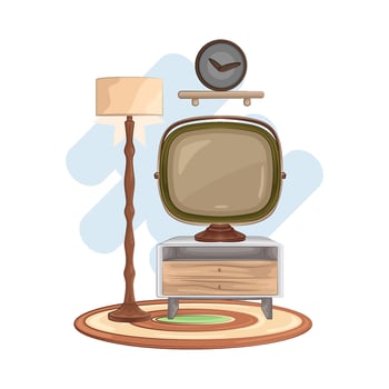 Illustration of old television vector