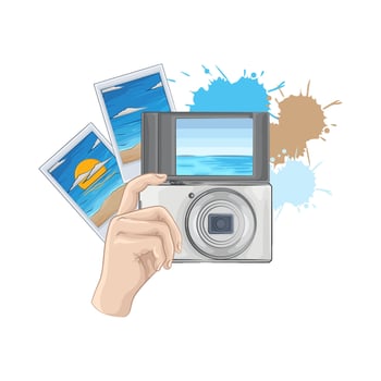 Illustration of camera vector