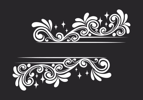 Ornament floral design element for frame, border, and wedding with vintage style vector