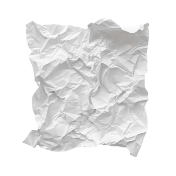 Crumpled paper on a transparent background png