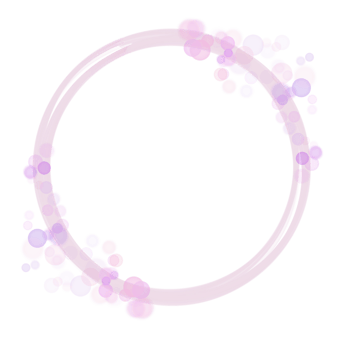A Decorative Circle Frame with Pink Bubbles on a Transparent Background png