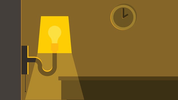 side wall lamp in the dark illustration vector