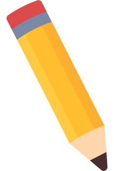 Wooden pencil cartoon illustration isolated on white background. vector