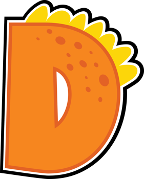 dinosaur alphabet and number illustration png