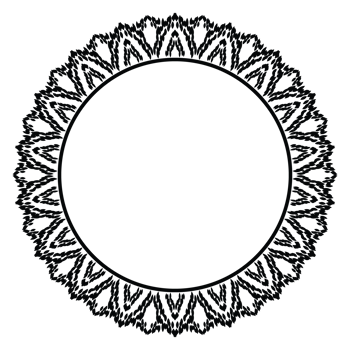 Vintage frame border ornament. Ethnic seamless round pattern. Mandala Floral Baroque. Classic antique ornate element. Decorative border for frame, textile, fabric, rug, tattoo, ceramic. png