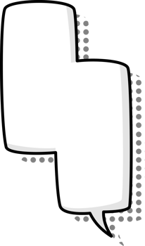Black and white color Pop art polka dots halftone speech bubble balloon icon sticker memo keyword planner text box banner png