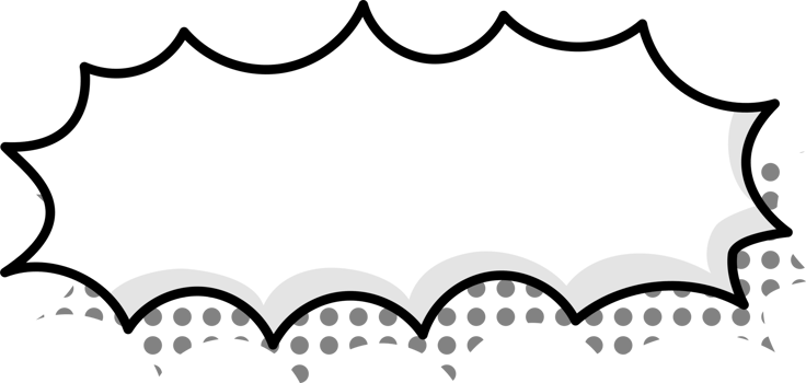 Black and white color Pop art polka dots halftone speech bubble balloon icon sticker memo keyword planner text box banner png