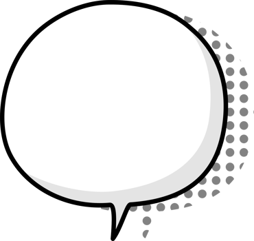 Black and white color Pop art polka dots halftone speech bubble balloon icon sticker memo keyword planner text box banner png