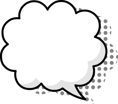 Black and white color Pop art polka dots halftone speech bubble balloon icon sticker memo keyword planner text box banner png
