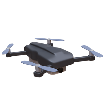 3d render illustration of drone with camera. air delivery, quadcopter, modern technologies concept. trendy style 3d icon png