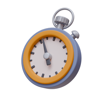 3d render illustration of stopwatch with arrow. deadline, timer, time management concept. trendy style 3d icon png