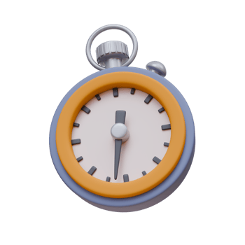 3d render illustration of stopwatch with arrow. deadline, timer, time management concept. trendy style 3d icon png