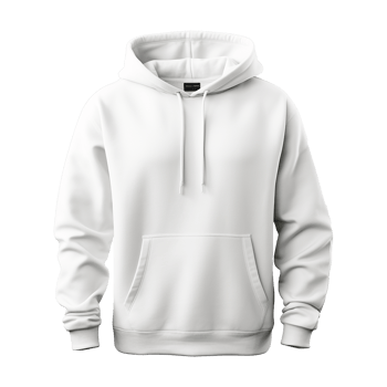 White hoodie isolated on transparent background png