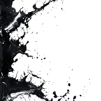 Black Color Paint Splash on Transparent Background png