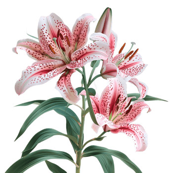 Madonna Lily Flower on Transparent Background png