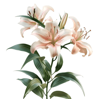 Madonna Lily Flower on Transparent Background png