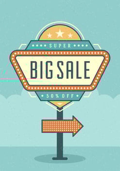 Retro Sign Billboard Typographic Promotion Poster Design vector