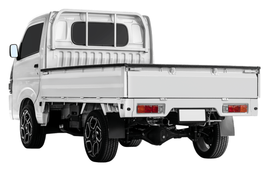 Back view white mini truck png