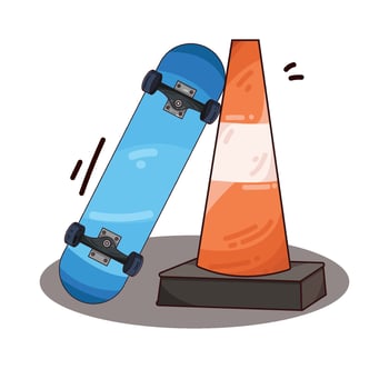 Illustration of skateboard vector