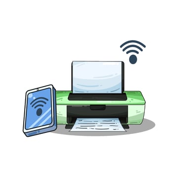 Illustration of printer vector