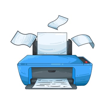 Illustration of printer vector