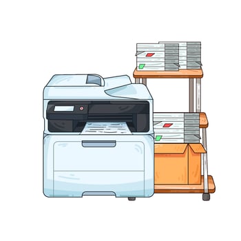 Illustration of printer vector