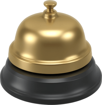 3D Golden bell png