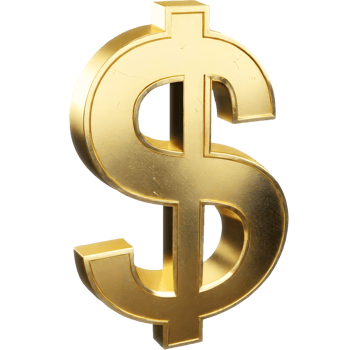 Gold 3d maney png