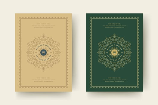 Wedding invitations save the date cards design illustration. vector