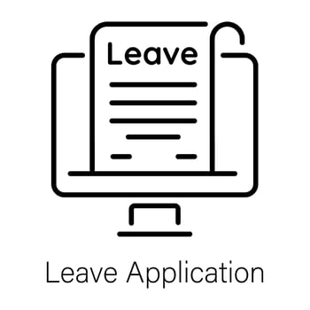 Trendy Leave Application vector
