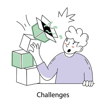 Trendy Challenges Concepts vector