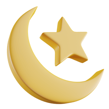 3D Illustration of Green Moon and Star png