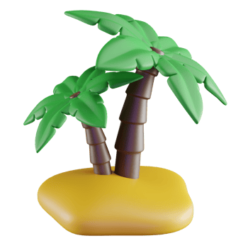 3D Illustration of Green Palm Tree png